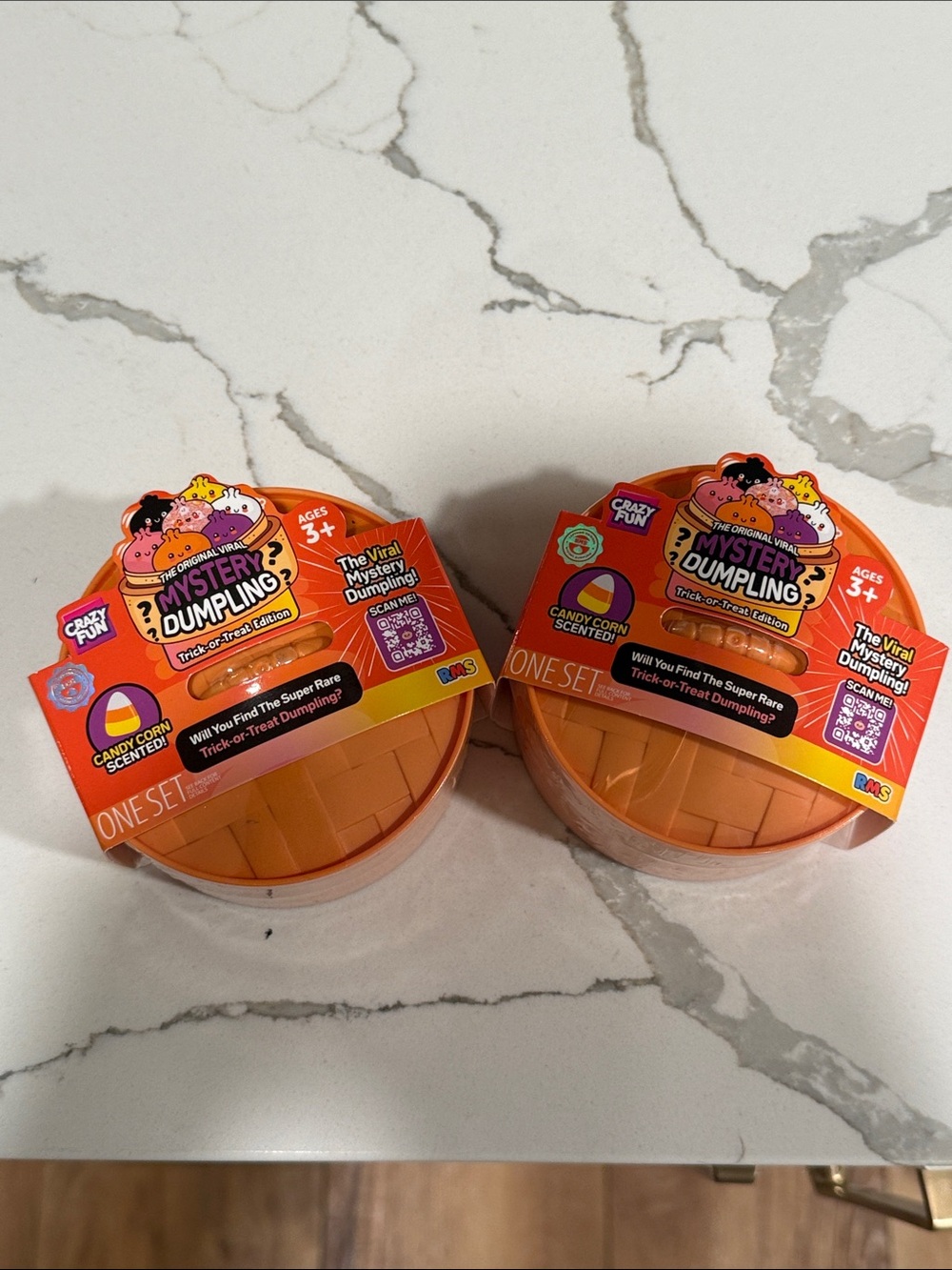 Candy corn scented mystery dumplings